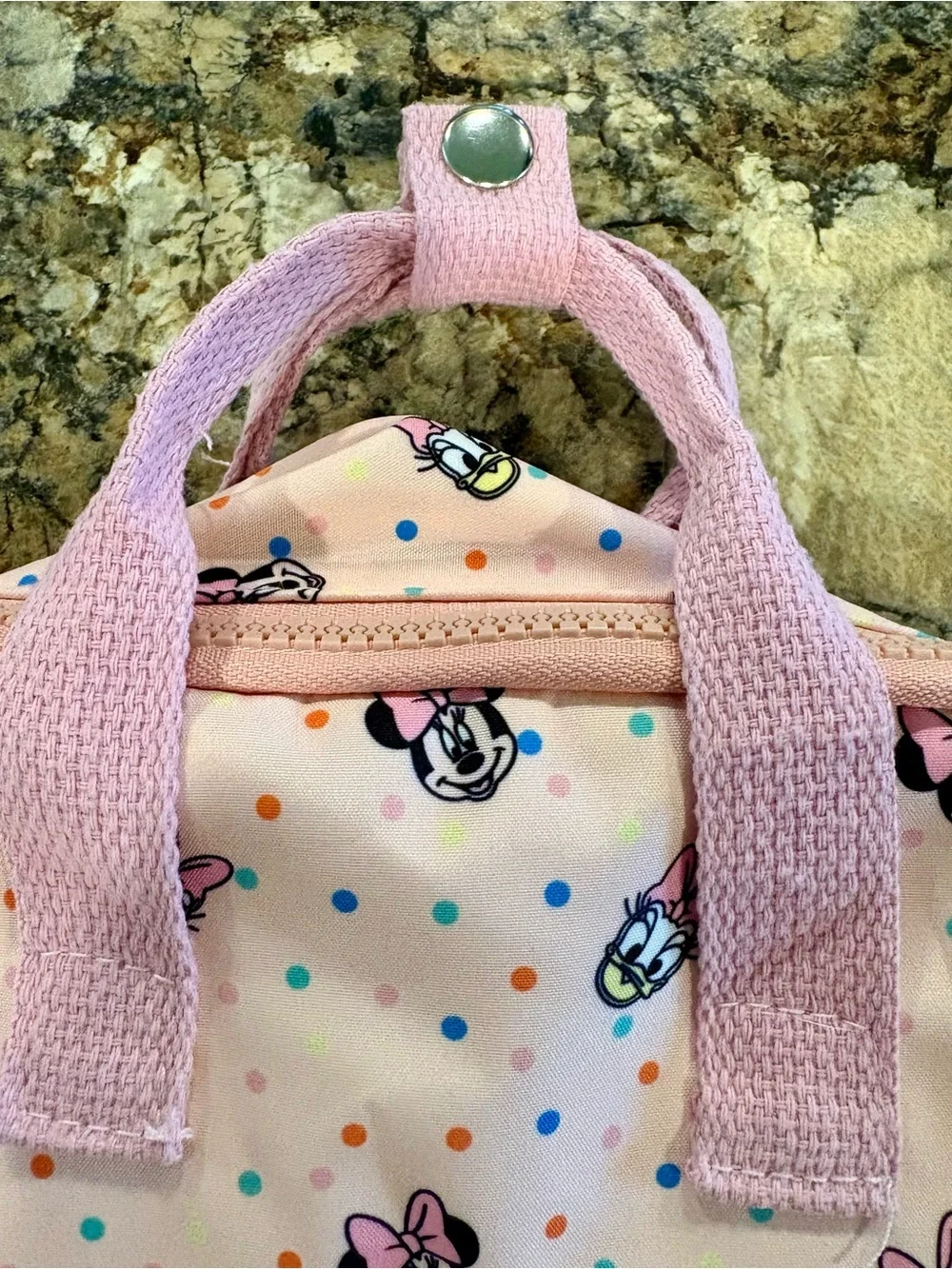 Zara Pink Polka Dot Minnie & Daisy Kids Backpack